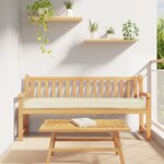 vidaXL Coussins de Palette pour Banc 2 Pièces Crème 180x40x8 cm Tissu Oxford