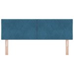 vidaXL Tête de Lit LED Géométrique Bleu foncé 144 cm Velours