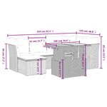 vidaXL Salon de jardin 7 Pièces avec coussins noir résine tressée