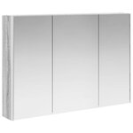 vidaXL Armoire Miroir de Salle de Bain Gris Sonoma