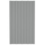 vidaXL Panneaux de toiture 36 Pièces Acier galvanisé Gris 80x45 cm