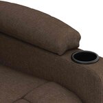 vidaXL Fauteuil de massage Marron Tissu