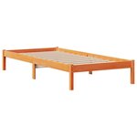 vidaXL Lit bibliothèque sans matelas cire marron 75x190 cm pin massif