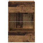 vidaXL Meubles muraux avec lumières LED pour TV 2 Pièces vieux bois 40x30x60 5cm
