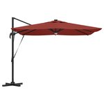 vidaXL Parasol Roma Rouge 286 x 285 x 270 cm Aluminium  Polyester