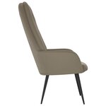 vidaXL Chaise de relaxation Gris clair Velours