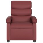 vidaXL Fauteuil inclinable électrique Rouge bordeaux Similicuir
