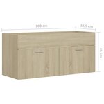 vidaXL Armoire d'évier Chêne sonoma 100x38 5x46 cm Bois d’ingénierie