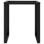 vidaXL Pieds de table à manger cadre en O 70x70x73 cm acier