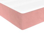 vidaXL Matelas de lit à ressorts ensachés rose 90x210x20 cm velours