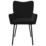 vidaXL Chaises à manger lot de 2 Noir Velours
