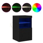 Buffet vidaXL avec éclairage LED Chêne noir 41x37x67 cm