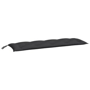 vidaXL Coussin de banc de jardin noir 150x50x7 cm tissu oxford