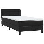 vidaXL Sommier à lattes de lit avec matelas noir 90x220 cm velours