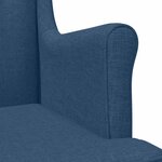 vidaXL Fauteuil Bleu Tissu