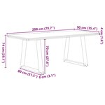 vidaXL Table à manger marron clair bois de chêne massif rectangulaire