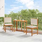 vidaXL Chaise de jardin sans accoudoirs 2 Pièces Marron