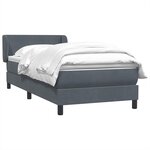 vidaXL Sommier à lattes de lit et matelas gris foncé 80x210 cm velours
