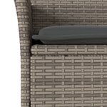 vidaXL Ensemble à manger de jardin et coussins 3 Pièces gris rotin acacia