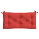 vidaXL Coussin de banc de jardin rouge 100x50x7 cm tissu oxford