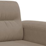vidaXL Canapé à 2 places Taupe 140 cm Tissu microfibre