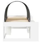 vidaXL Cadre de lit avec tunnel 3 Pièces Blanc Bois d’ingénierie