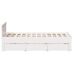 vidaXL Cadre de lit sans matelas avec tête de lit blanc 135x190 cm pin