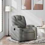 vidaXL Fauteuil inclinable en tissu gris foncé