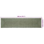 vidaXL Tapis de surface Rectangulaire Vert olive 60 x 200 cm Jute