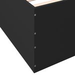 vidaXL Cadre de lit sans matelas noir 90x190 cm