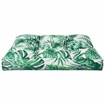 vidaXL Coussin de palette motif de feuilles 80x80x12 cm tissu