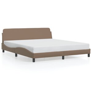 vidaXL Cadre de lit Dover cappuccino 180x200 cm similicuir