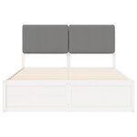 vidaXL Cadre de lit avec tête de lit rembourrée Gris foncé