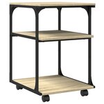 vidaXL Support d'imprimante à 3 niveaux chêne sonoma 43x48x64 cm