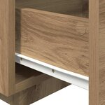 vidaXL Cabinet de chevet avec tiroir Chêne artisanal 40 x 39 x 37 cm