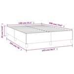 vidaXL Cadre de lit sans matelas bleu foncé 140x190 cm velours