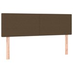 vidaXL Sommier à lattes de lit matelas et LED Marron foncé 140x200 cm