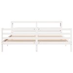 vidaXL Cadre de lit sans matelas blanc 200x200 cm bois massif de pin