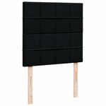 vidaXL Sommier à lattes de lit et matelas Noir 80x200 cm Tissu