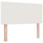 vidaXL Tête de lit LED Crème 100 cm Tissu en velours côtelé