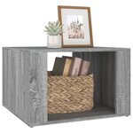 vidaXL Table de chevet Sonoma gris 57x55x36 cm Bois d'ingénierie