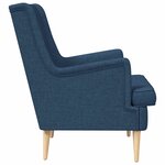 vidaXL Fauteuil Bleu Tissu