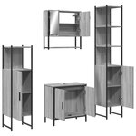 vidaXL Ensemble de meubles de salle de bain 4 Pièces Sonoma gris
