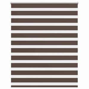 vidaXL Store vénitien Zebra 120 9 x 175 cm  largeur du tissu 116 7 cm  couleur café