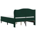 vidaXL Cadre de lit avec tête de lit Vert foncé 140 x 190 cm Velours