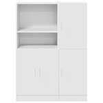 vidaXL Ensemble d'armoires de cuisine 2 Pièces blanc bois d'ingénierie