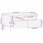 vidaXL Table Basse 80x54x40 cm en Bois de Manguier