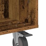 vidaXL Table d'appoint avec roues Bois ancien 50 5 x 50 x 30 cm