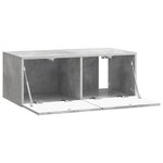vidaXL Meuble TV mural 78 5 x 31 cm Gris béton Bois d'ingénierie