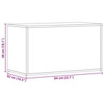 vidaXL Coffre de rangement Blanc brillant 84x42x46cm Bois d'ingénierie